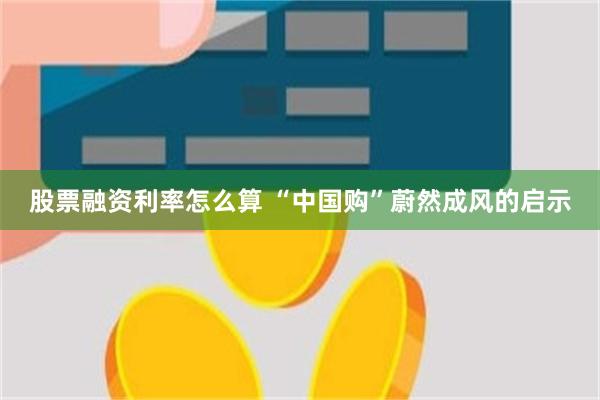 股票融资利率怎么算 “中国购”蔚然成风的启示